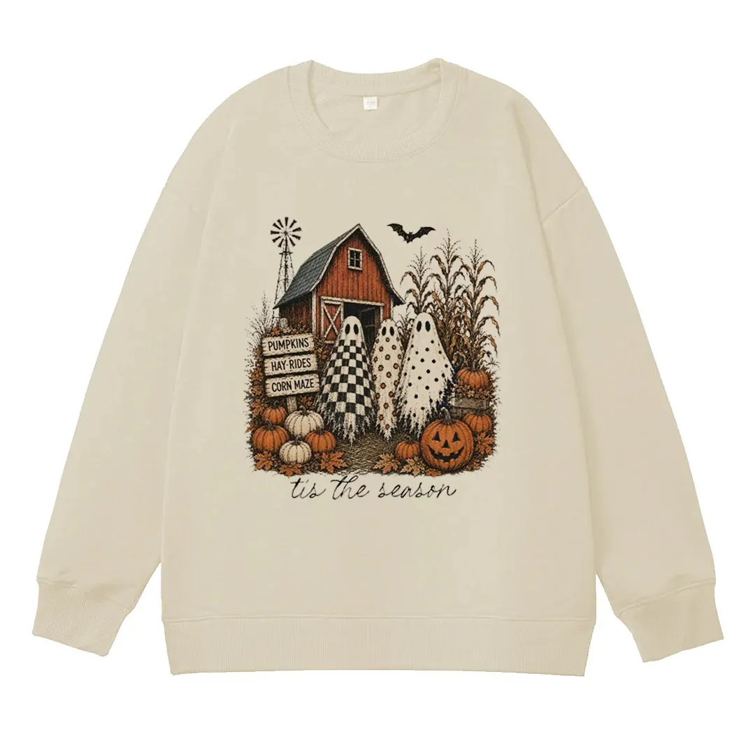 Tis The Season Ghost Trio Sweatshirt | Pumpkin Patch Ghosts Shirt
