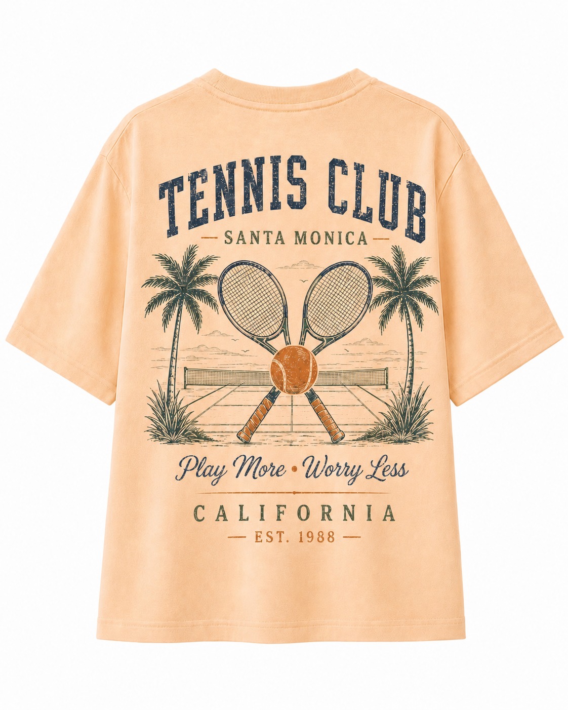 Santa Monica Tennis V-Neck Tee