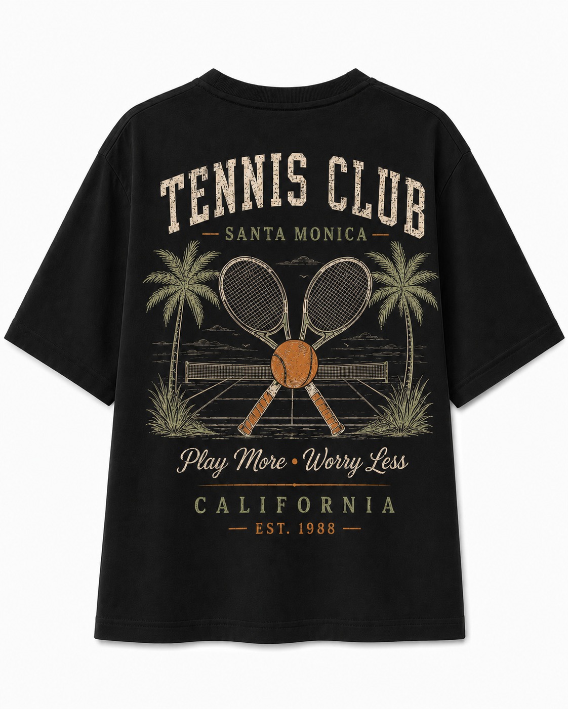 Santa Monica Tennis V-Neck Tee