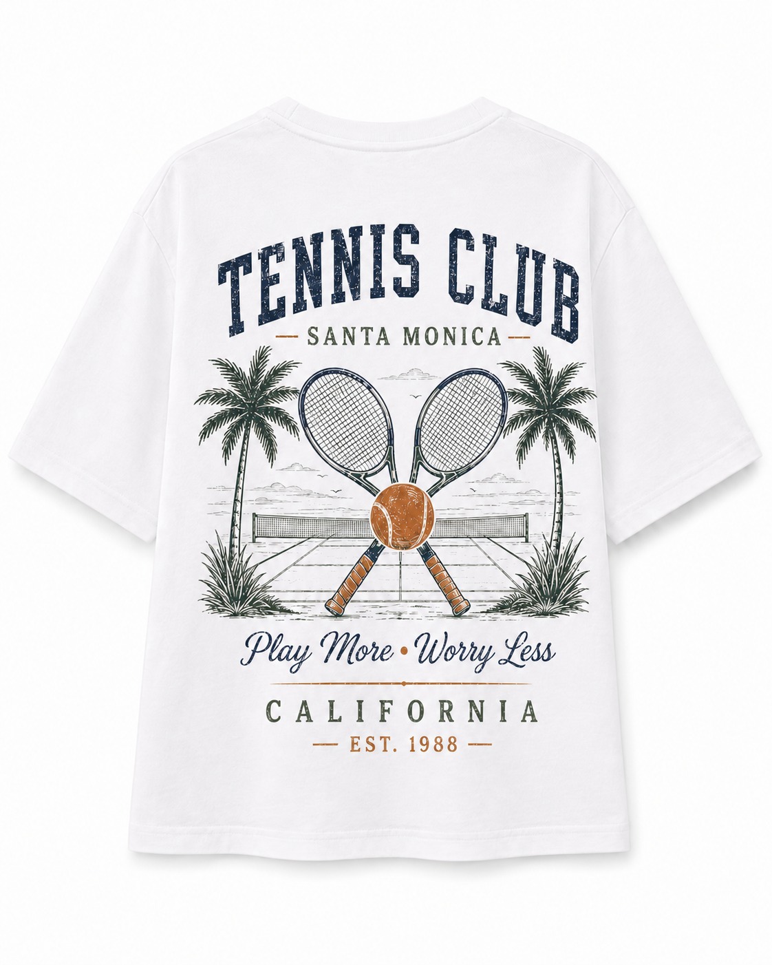 Santa Monica Tennis V-Neck Tee