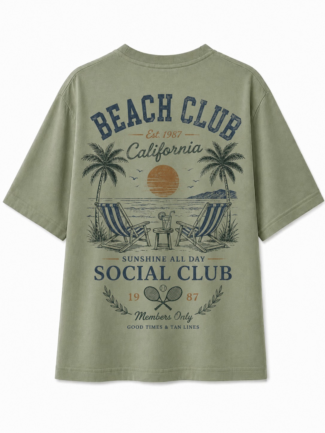 Active Beach Club Social V-Neck Tee