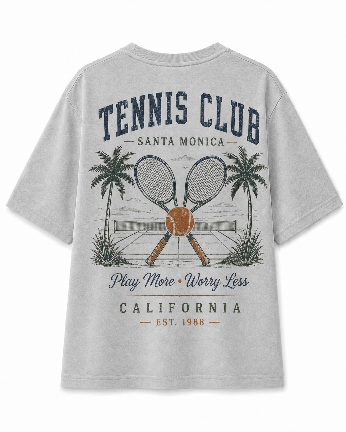 Santa Monica Tennis V-Neck Tee