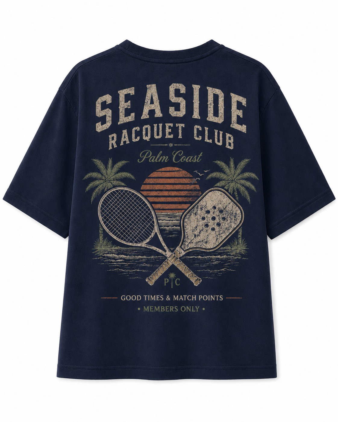 Seaside Racquet Club V-Neck Tee