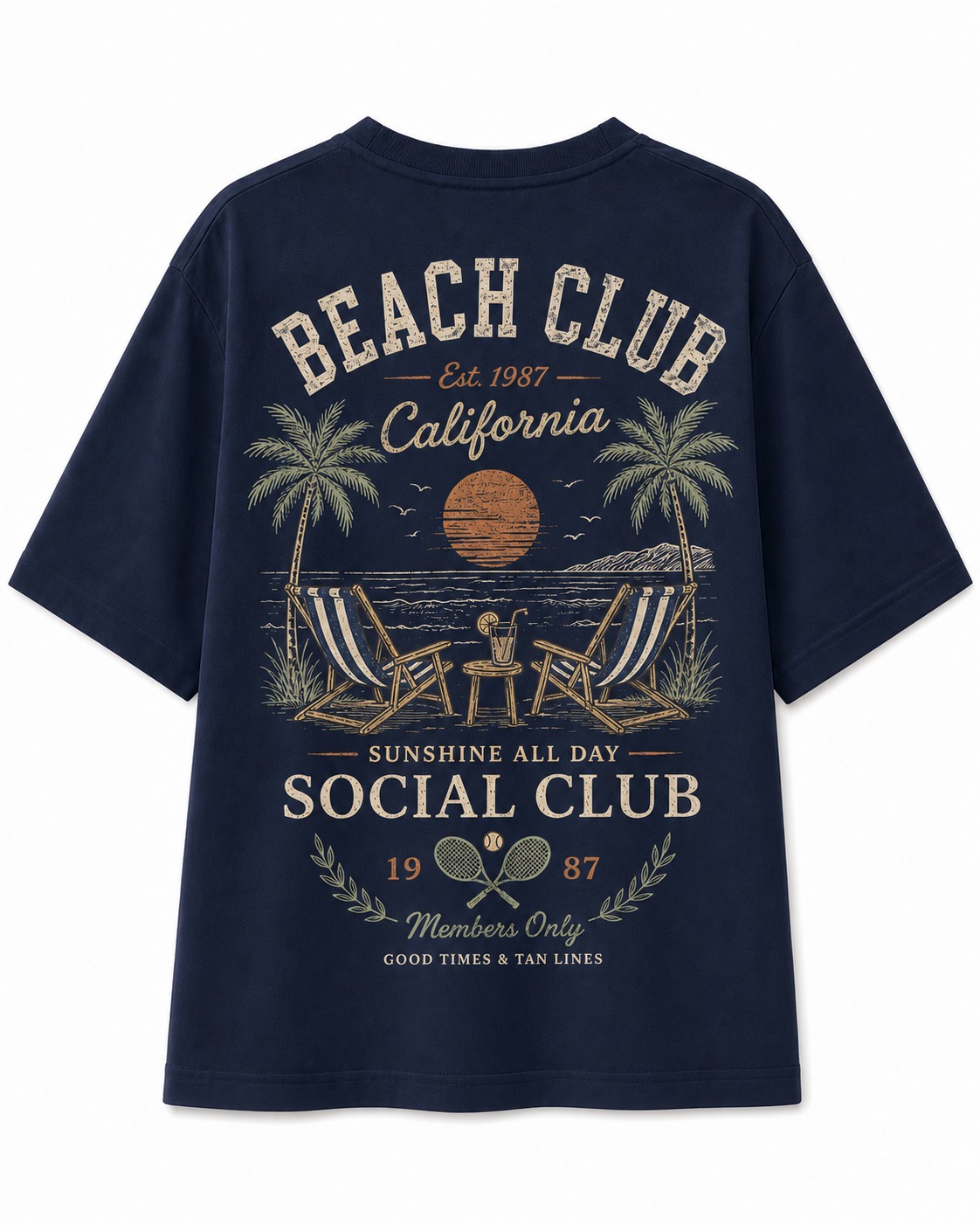 Active Beach Club Social V-Neck Tee