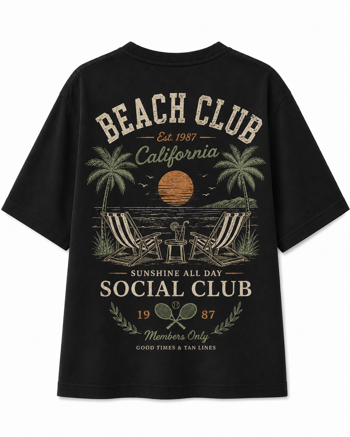 Active Beach Club Social V-Neck Tee