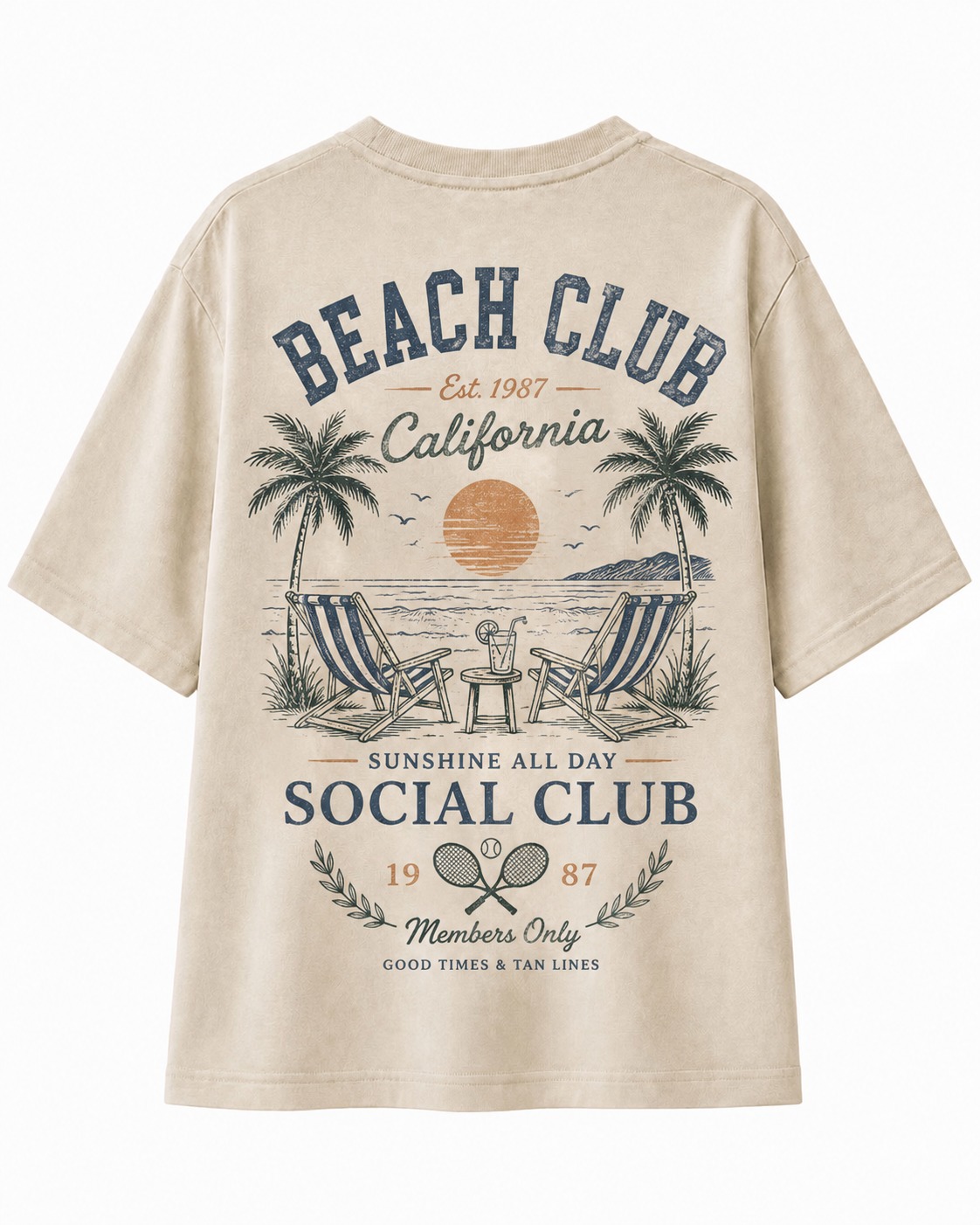 Active Beach Club Social V-Neck Tee