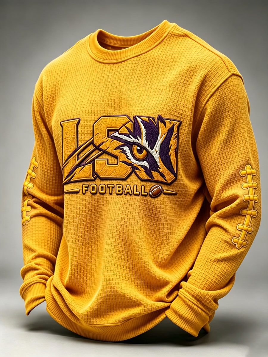 Men's Football Printed Waffle T-Shirt