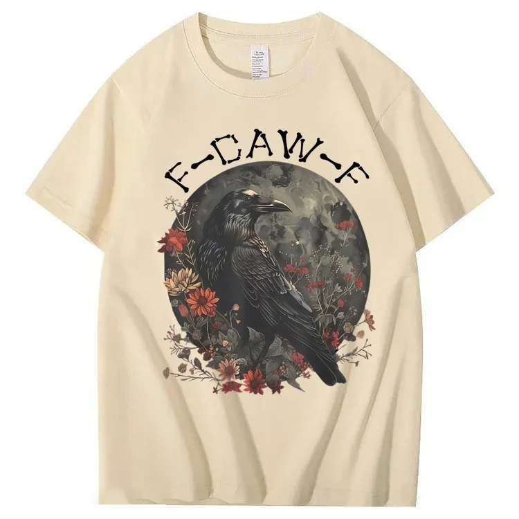 F-Caw-F Crow Raven 100% Cotton T-Shirt