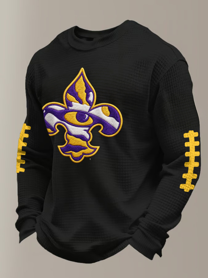 Men's Football Printed Waffle T-Shirt
