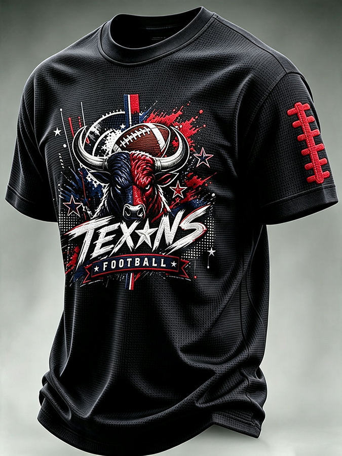 Men'S Football Fan Waffle T-Shirt