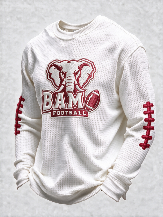 Men'S Football  Printed Waffle T-Shirt
