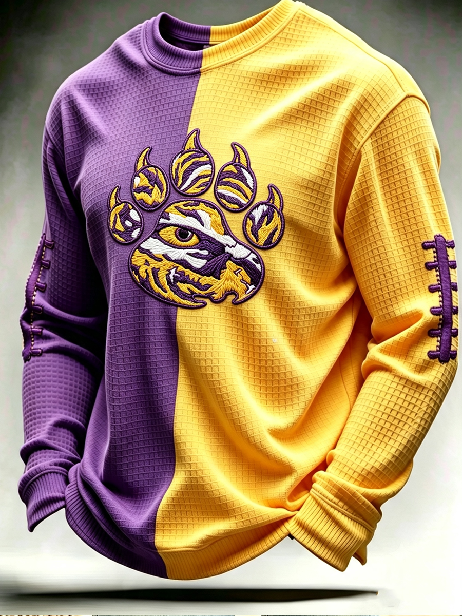 Men's Rugby Pattern Waffle T-shirt