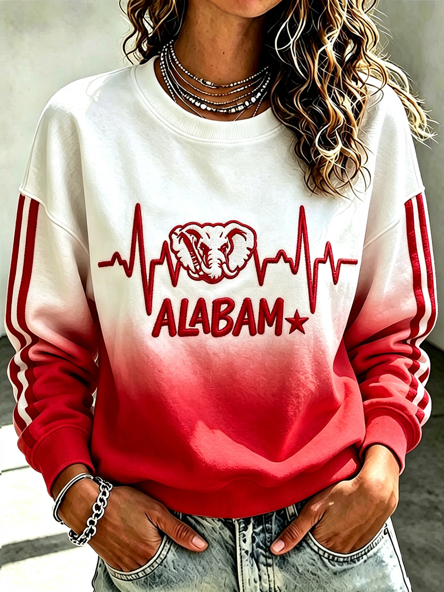 Women'S Retro Rugby Round Neck Sports Shirt