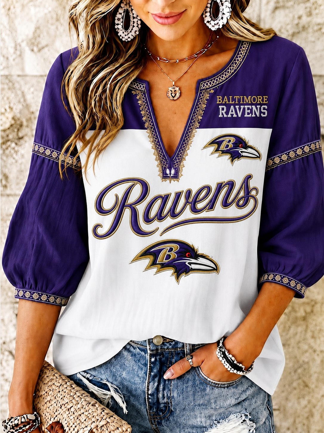Women's Football   V-Neck