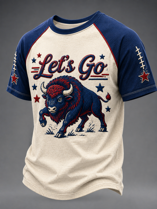 Men's Football Game Print T Shirt