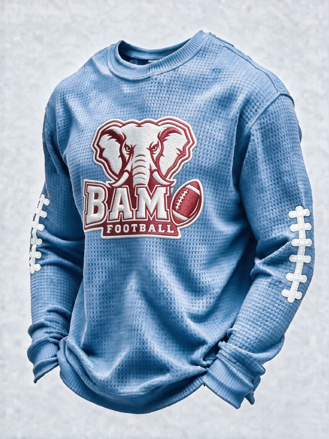 Men'S Football  Printed Waffle T-Shirt