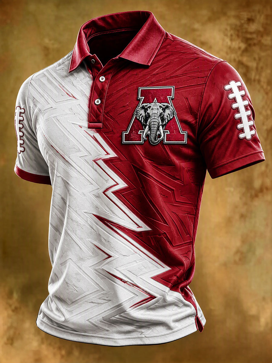 Men'S Football Fan Printed Polo Shirt