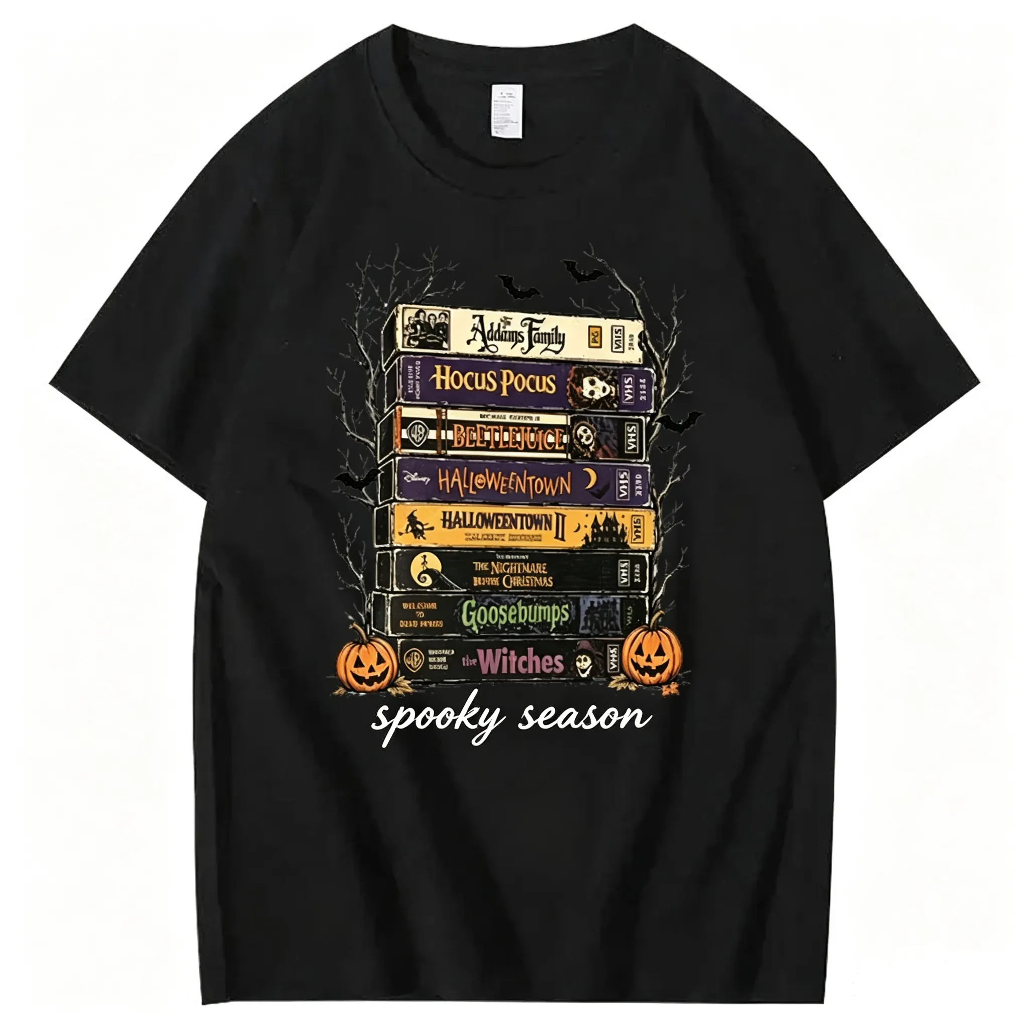 90s Halloween VHS Tape Stack Tee