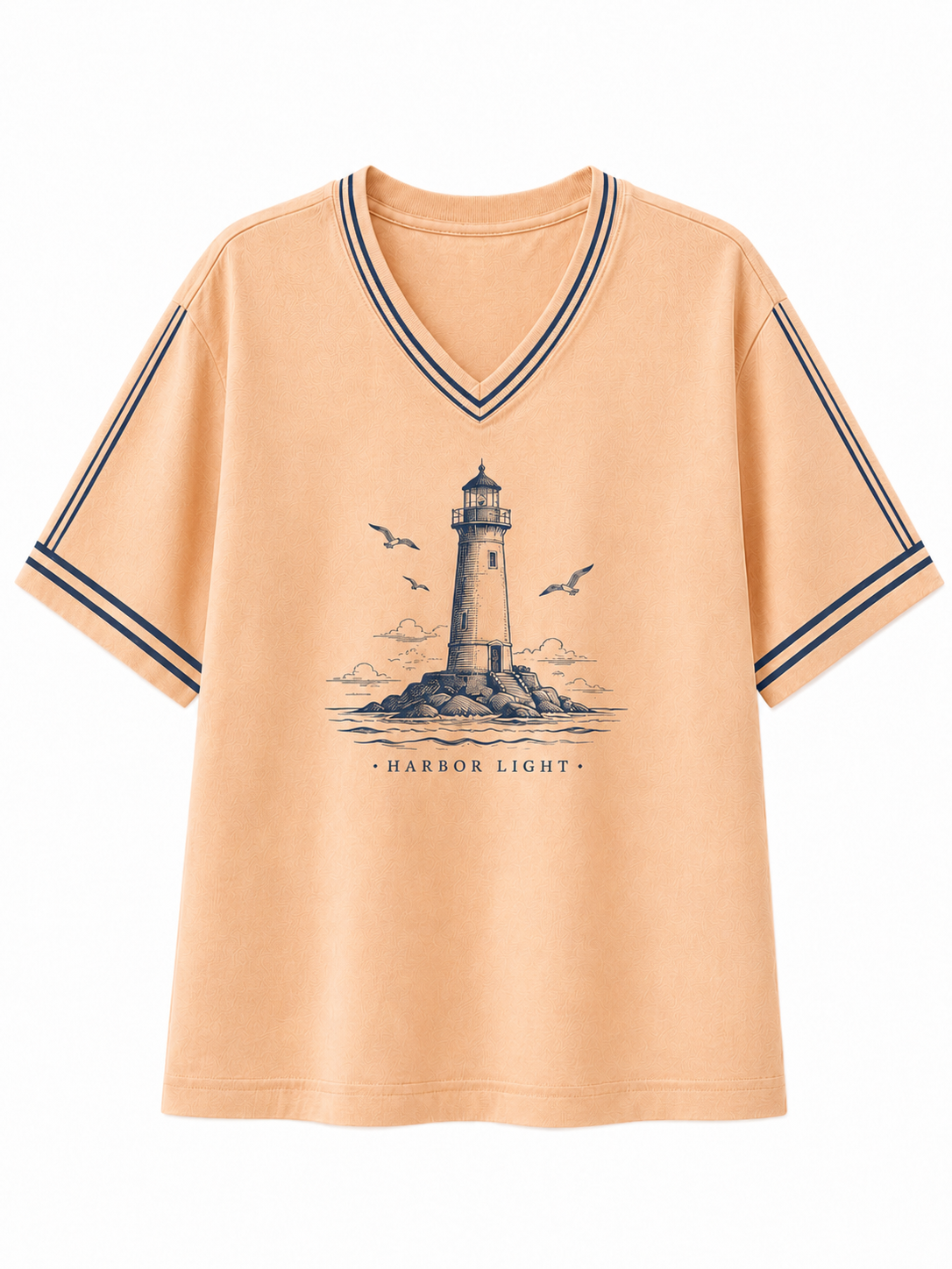 Harbor Light Coastal V-Neck Tee