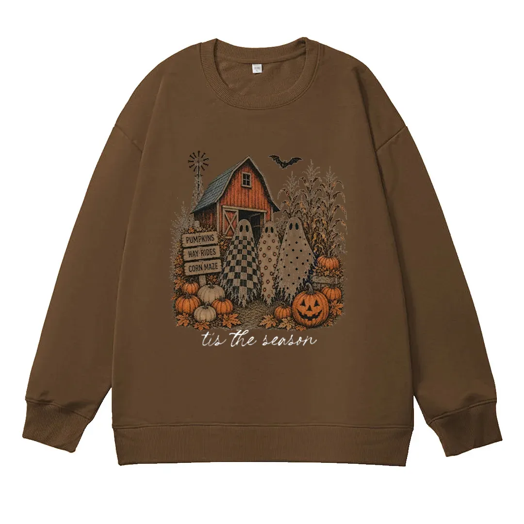 Tis The Season Ghost Trio Sweatshirt | Pumpkin Patch Ghosts Shirt