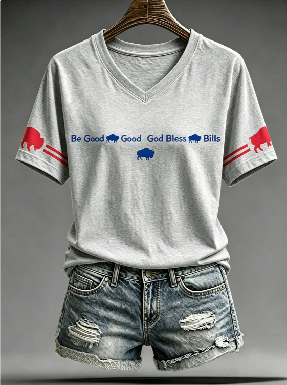 Women's Football Lover Bulls BUF Art Printed T-shirt
