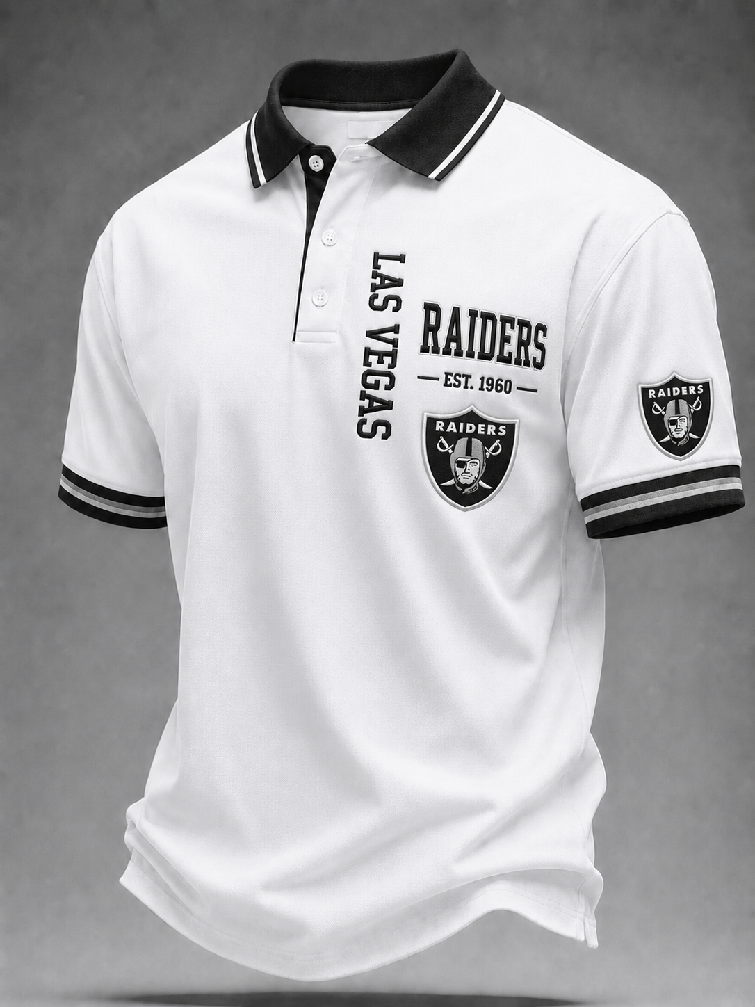 Men's Football Printed Short-Sleeve Polo Shirt