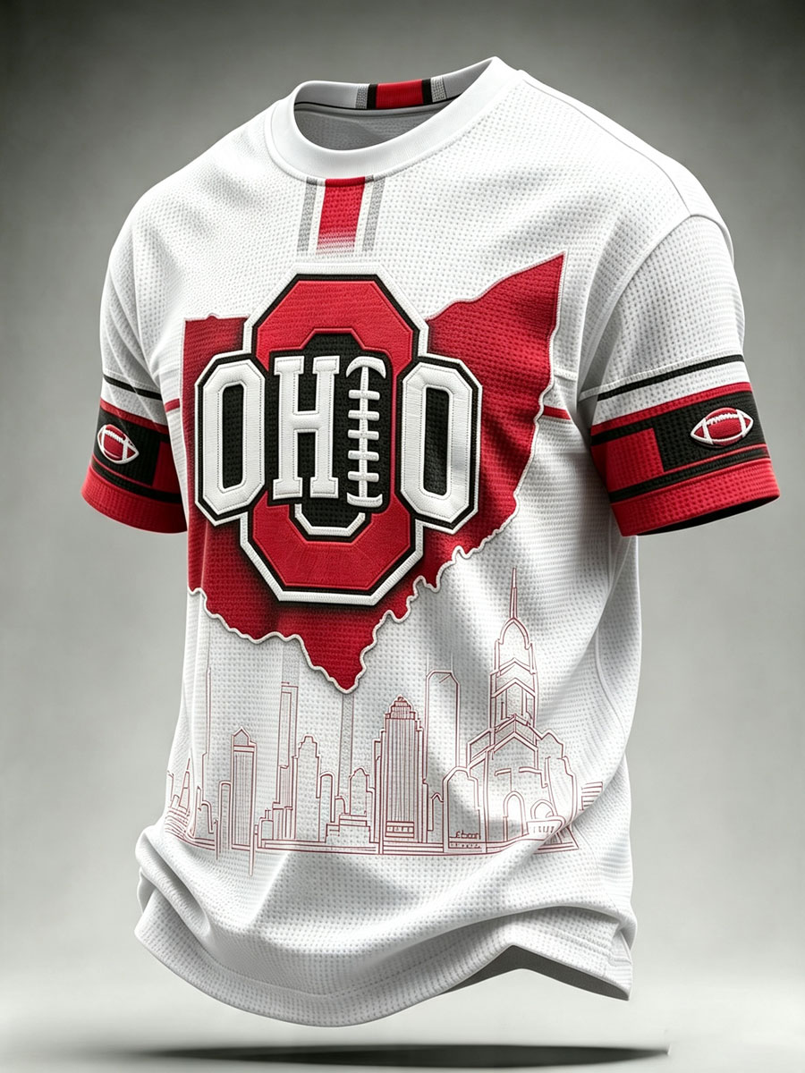 Men'S Football Fan Waffle T-Shirt