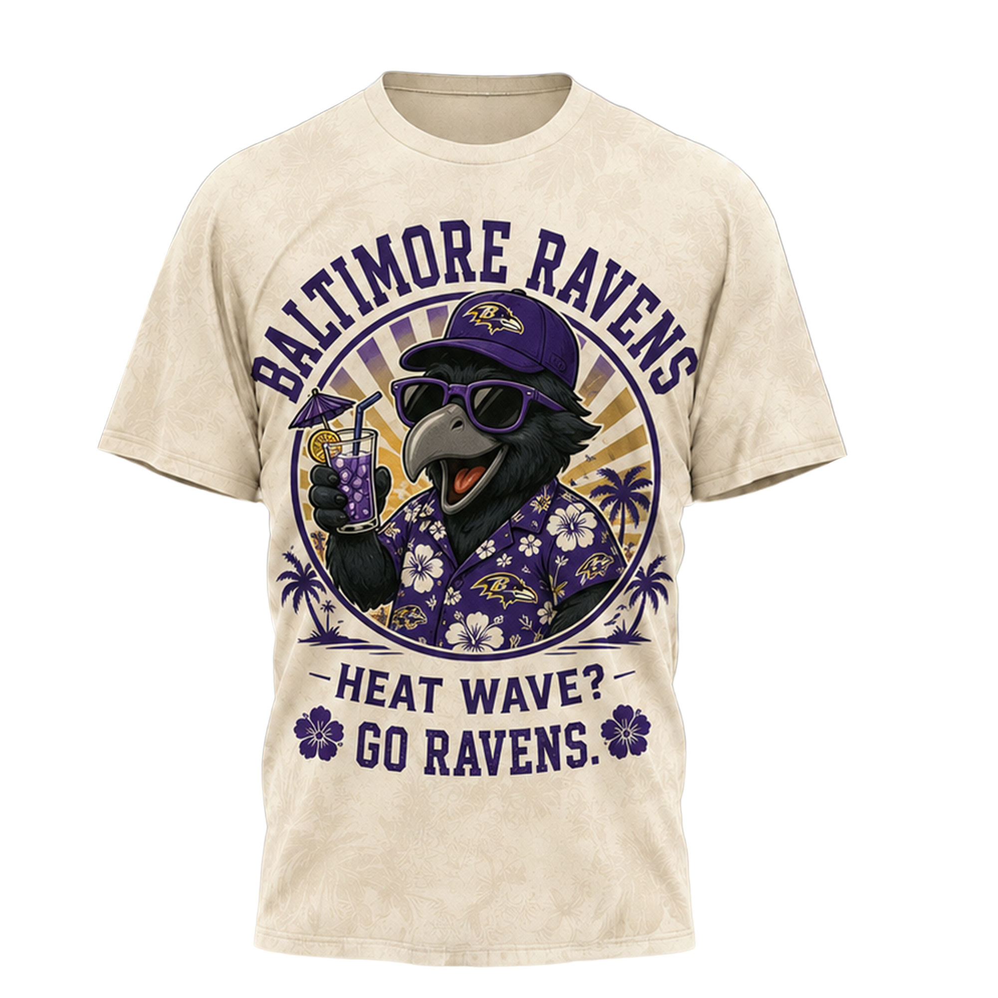 Baltimore Ravens | Premium NFL Beach Vibes 3D Shirt TD