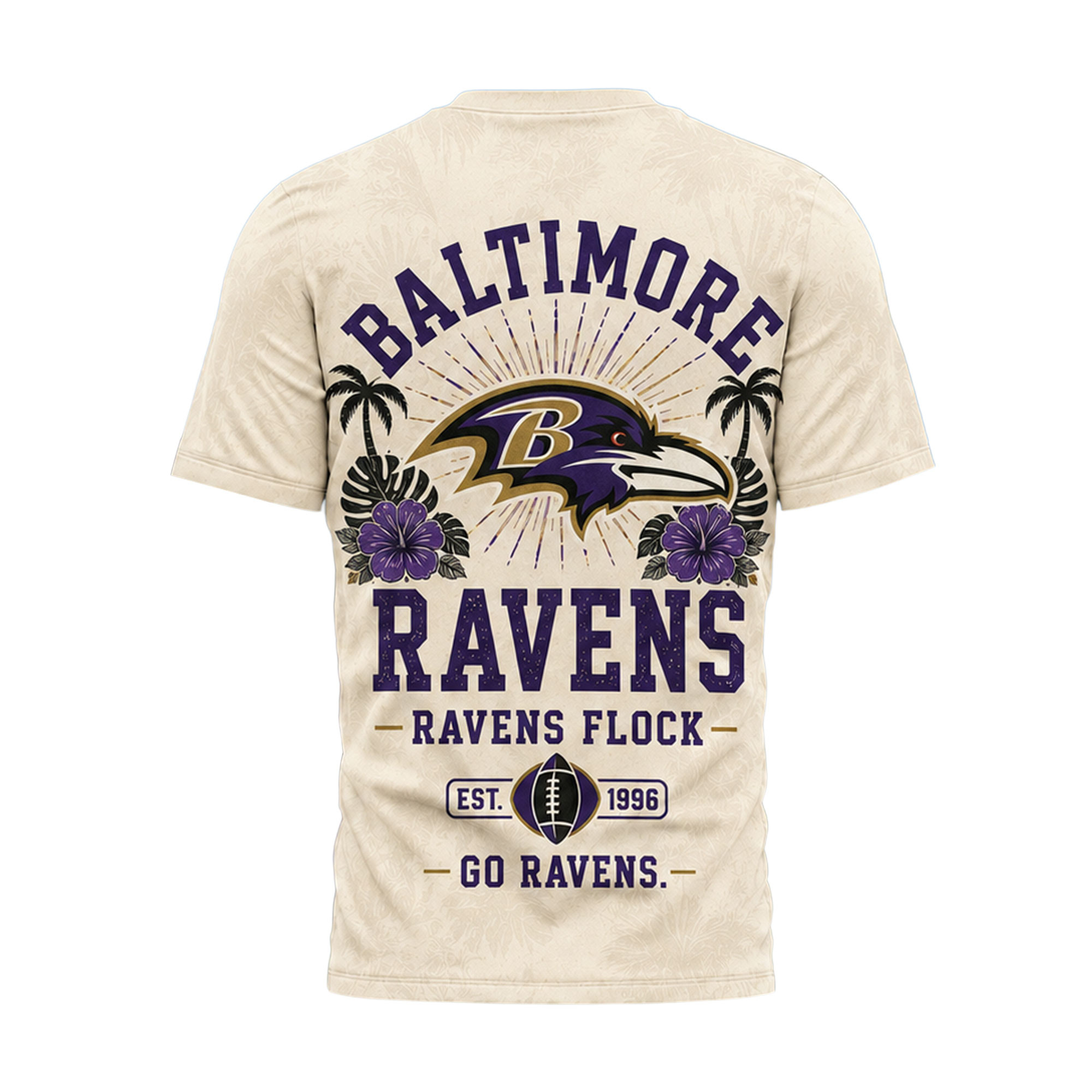Baltimore Ravens | Premium NFL Beach Vibes 3D Shirt TD