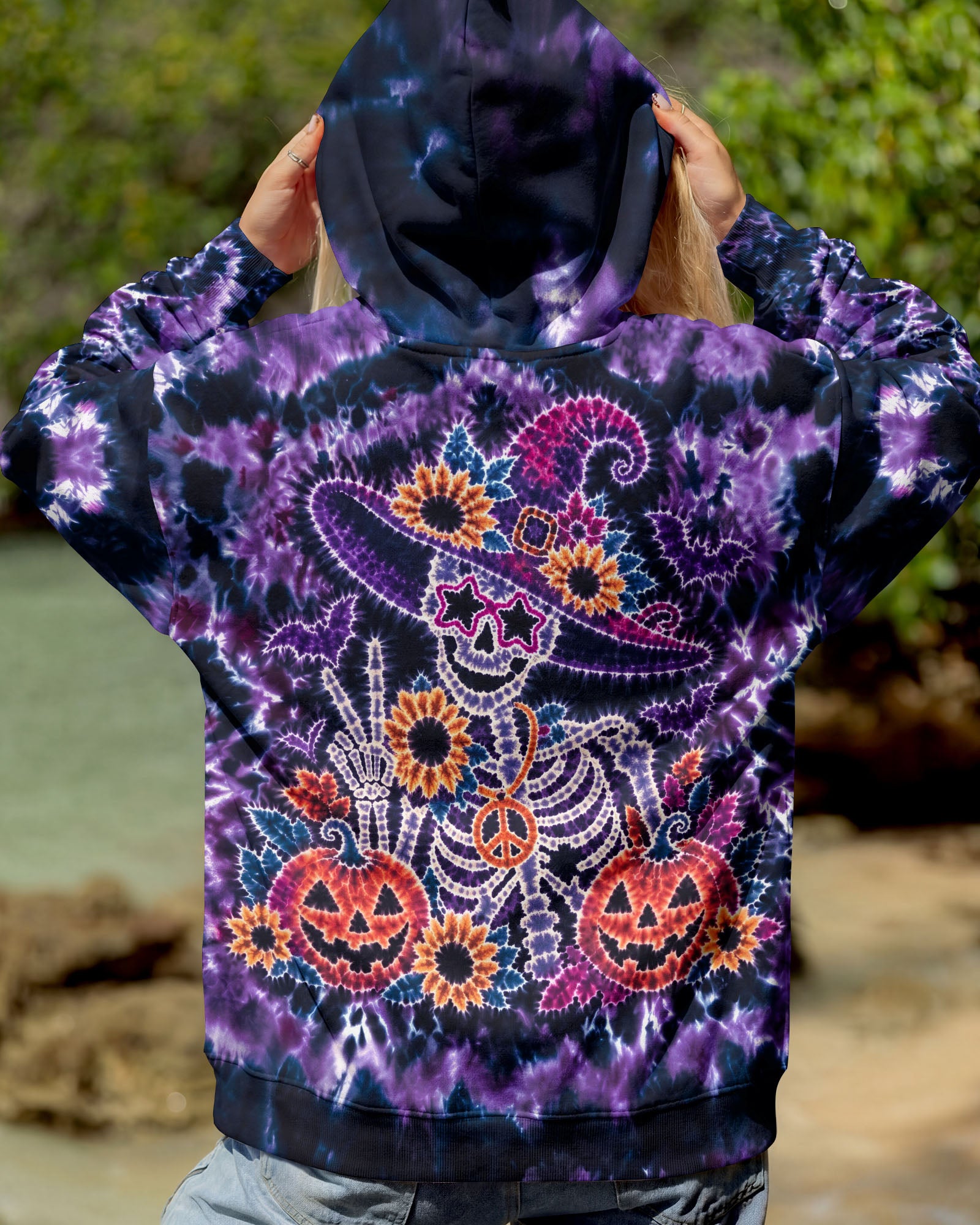 HIPPIE WITCH SKELETON HALLOWEEN ALL OVER PRINT