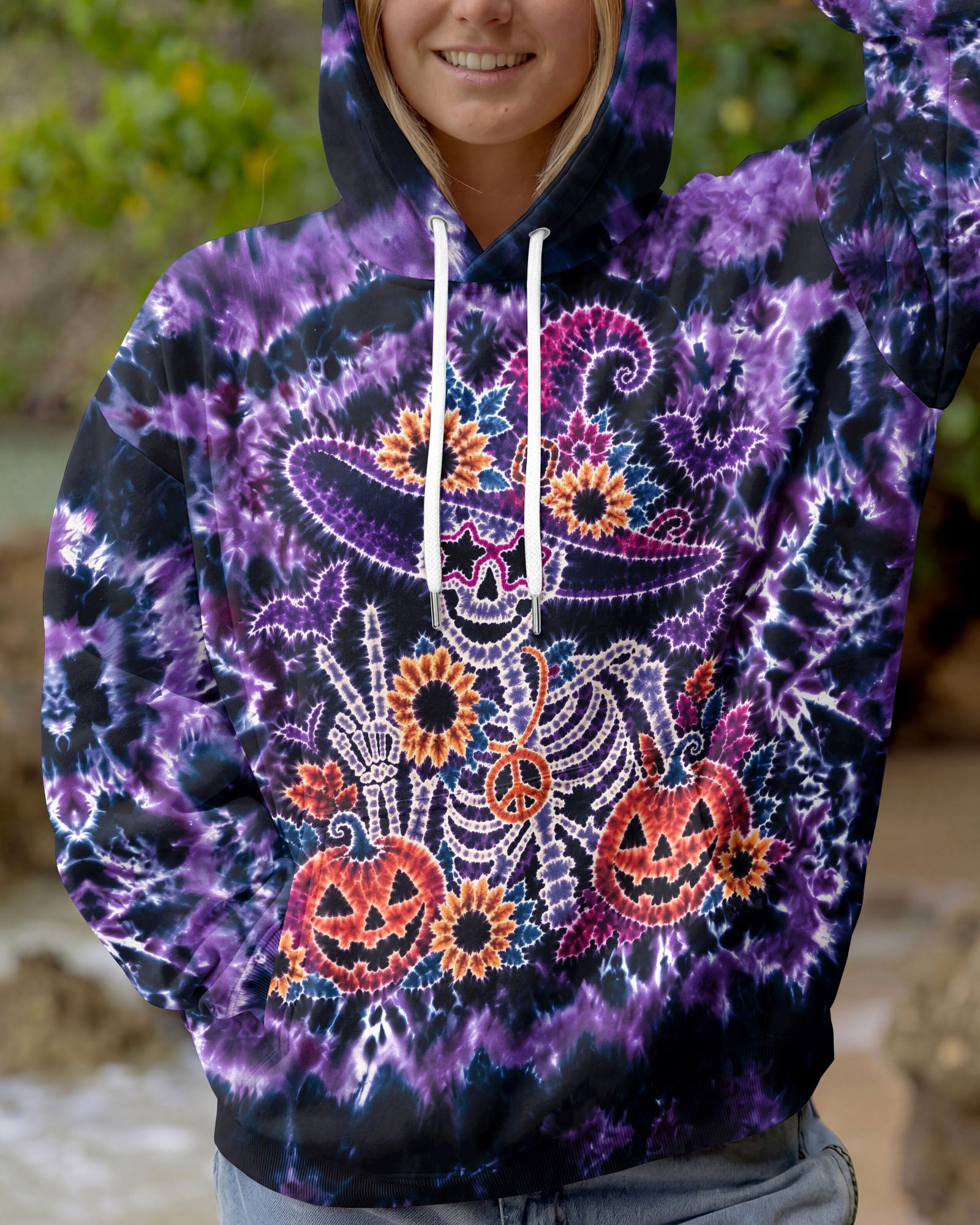 HIPPIE WITCH SKELETON HALLOWEEN ALL OVER PRINT