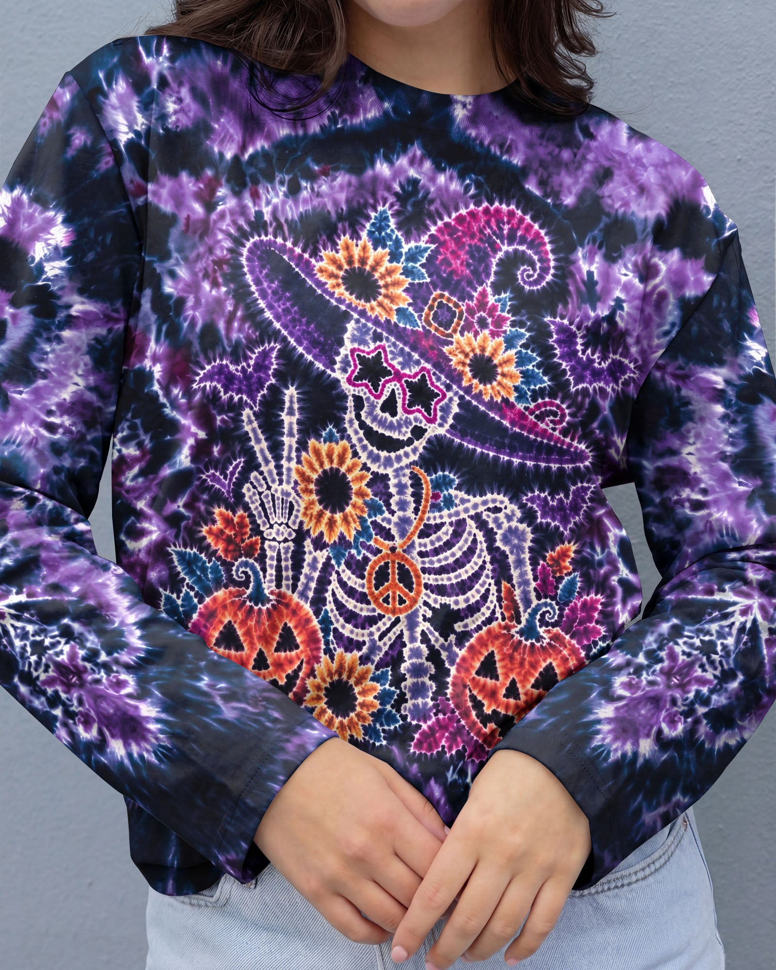 HIPPIE WITCH SKELETON HALLOWEEN ALL OVER PRINT