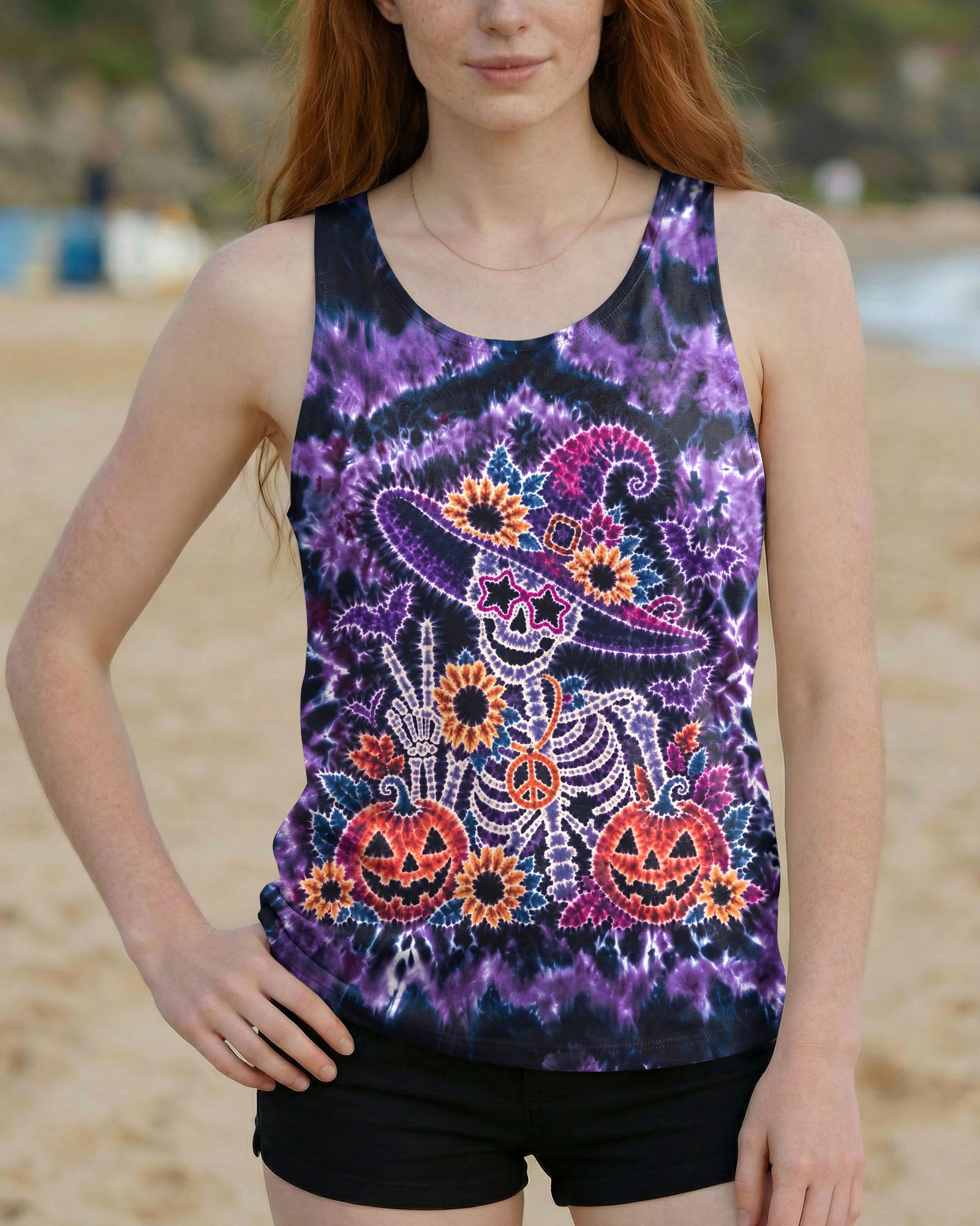 HIPPIE WITCH SKELETON HALLOWEEN ALL OVER PRINT