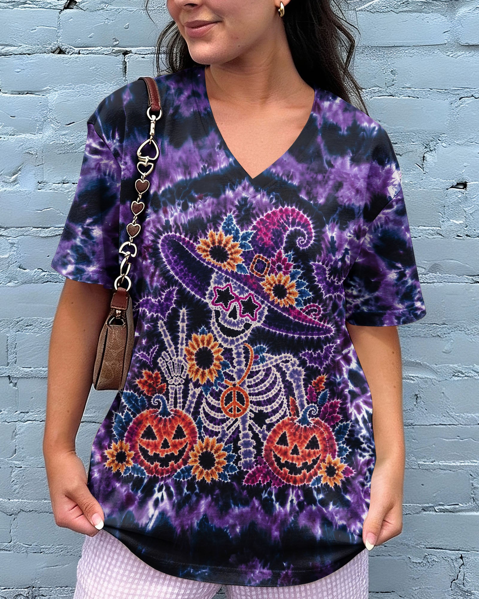 HIPPIE WITCH SKELETON HALLOWEEN ALL OVER PRINT