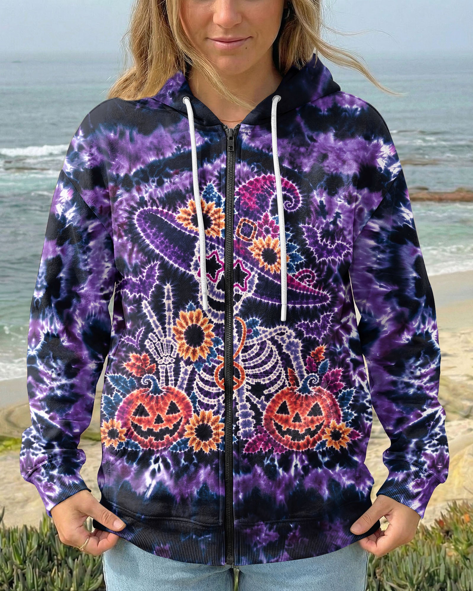 HIPPIE WITCH SKELETON HALLOWEEN ALL OVER PRINT