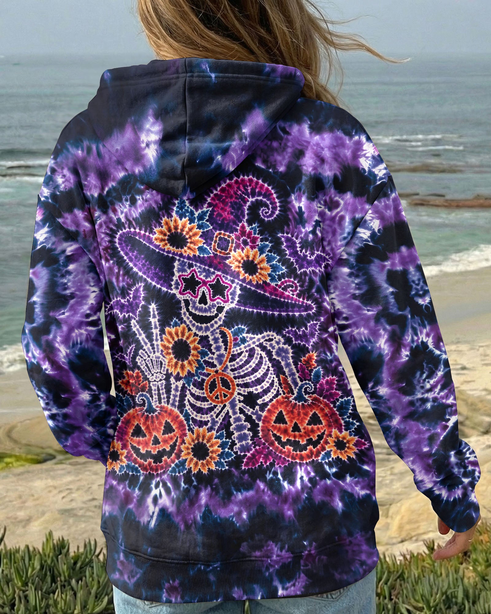 HIPPIE WITCH SKELETON HALLOWEEN ALL OVER PRINT