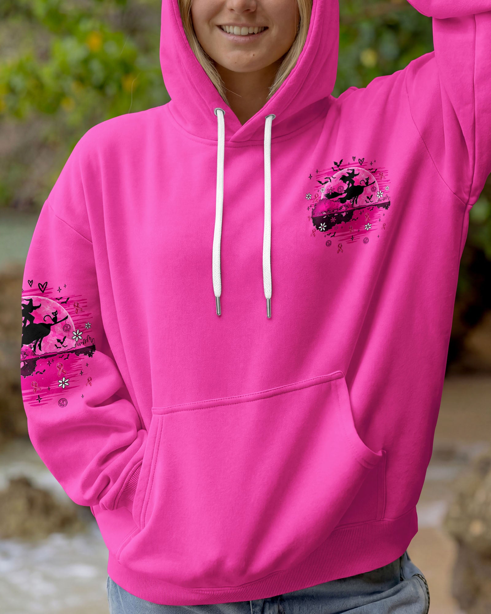 IN OCTOBER WE WEAR PINK HALLOWEEN BREAST CANCER AWARENESS ALL OVER PRINT