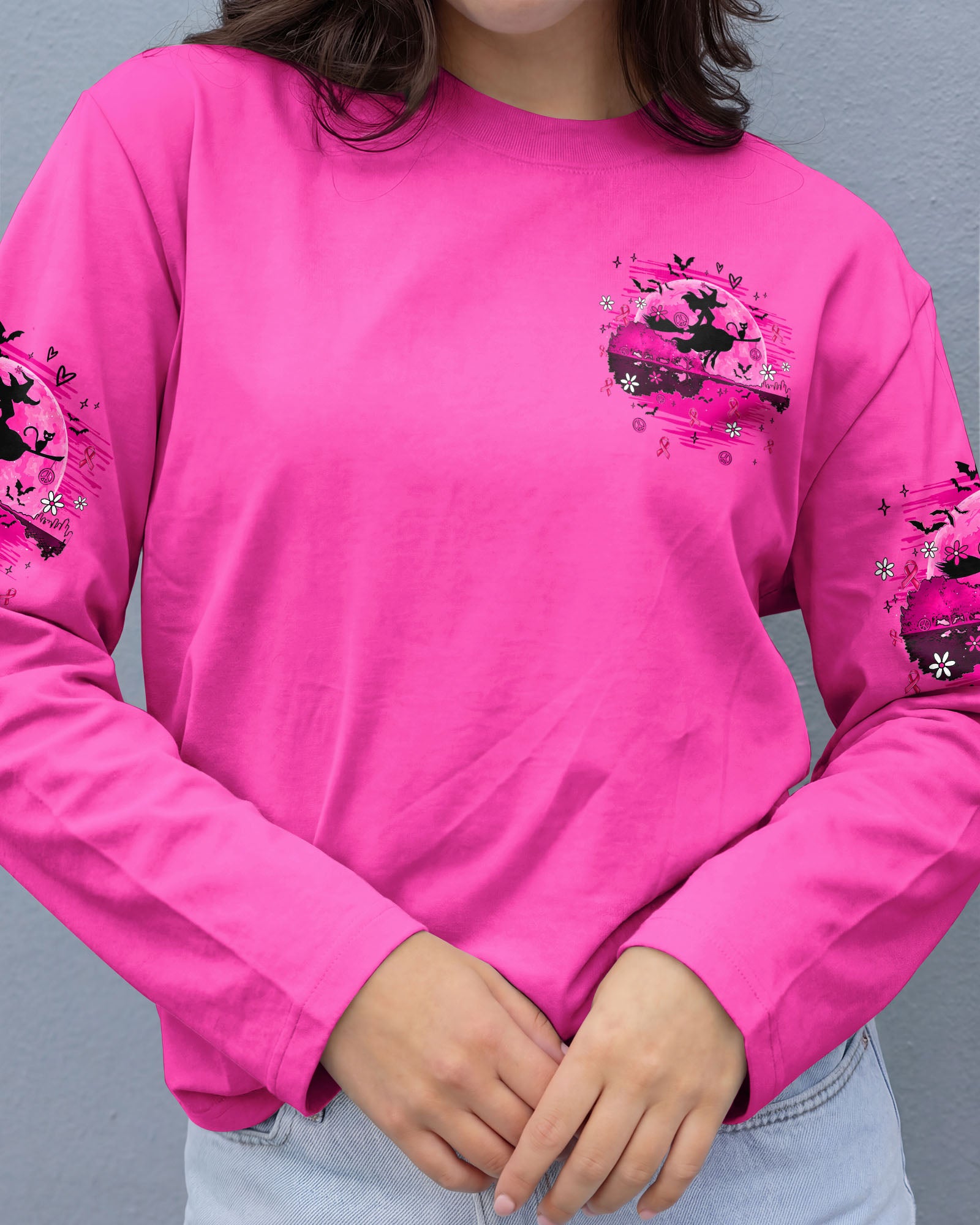 IN OCTOBER WE WEAR PINK HALLOWEEN BREAST CANCER AWARENESS ALL OVER PRINT