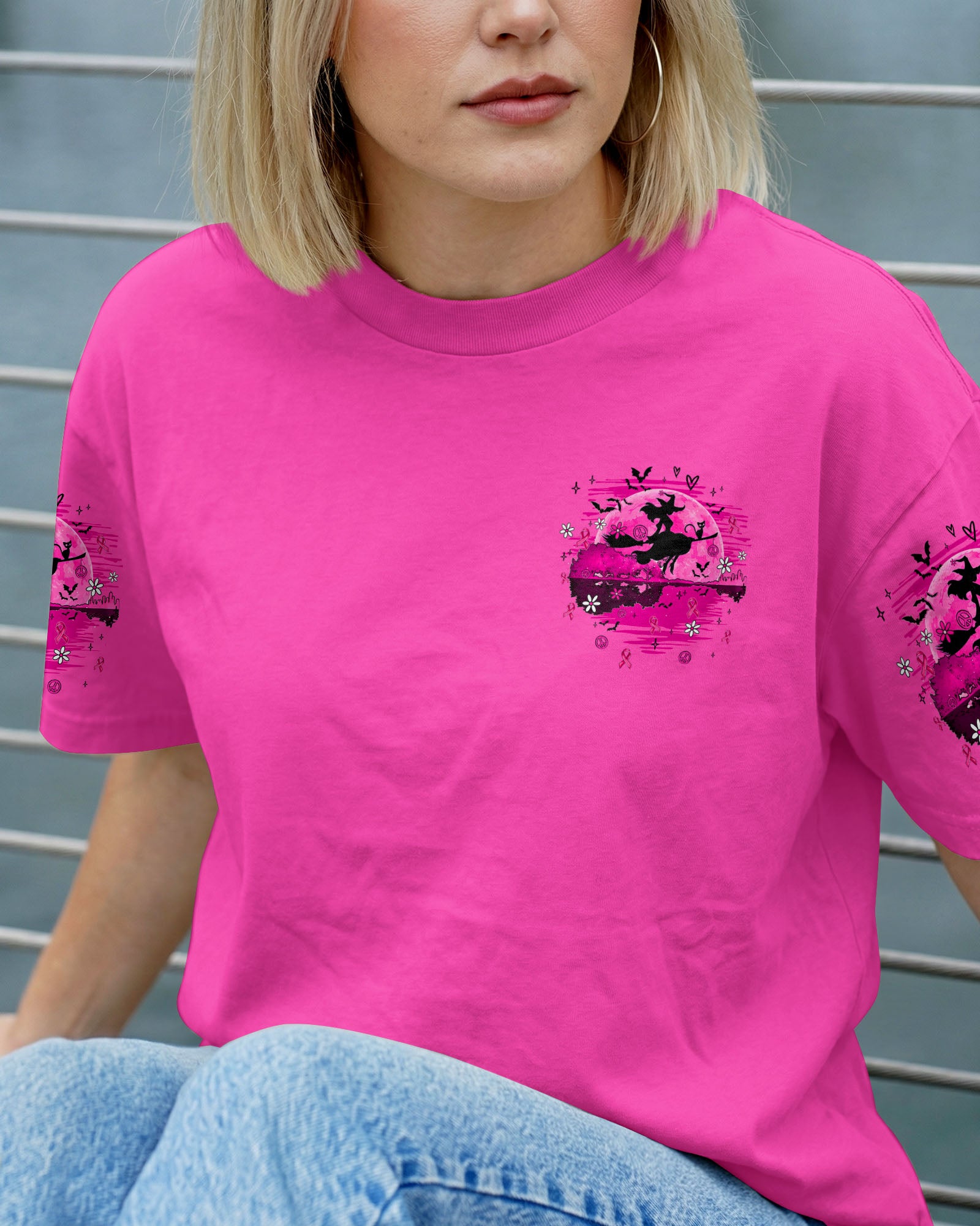 IN OCTOBER WE WEAR PINK HALLOWEEN BREAST CANCER AWARENESS ALL OVER PRINT
