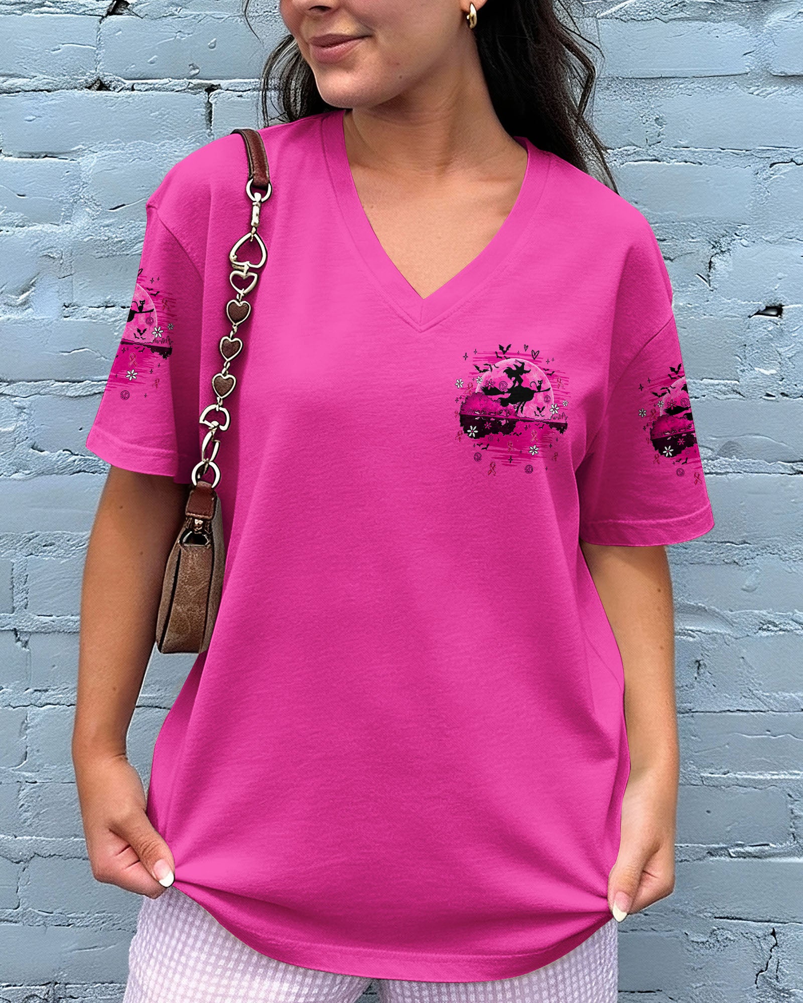 IN OCTOBER WE WEAR PINK HALLOWEEN BREAST CANCER AWARENESS ALL OVER PRINT