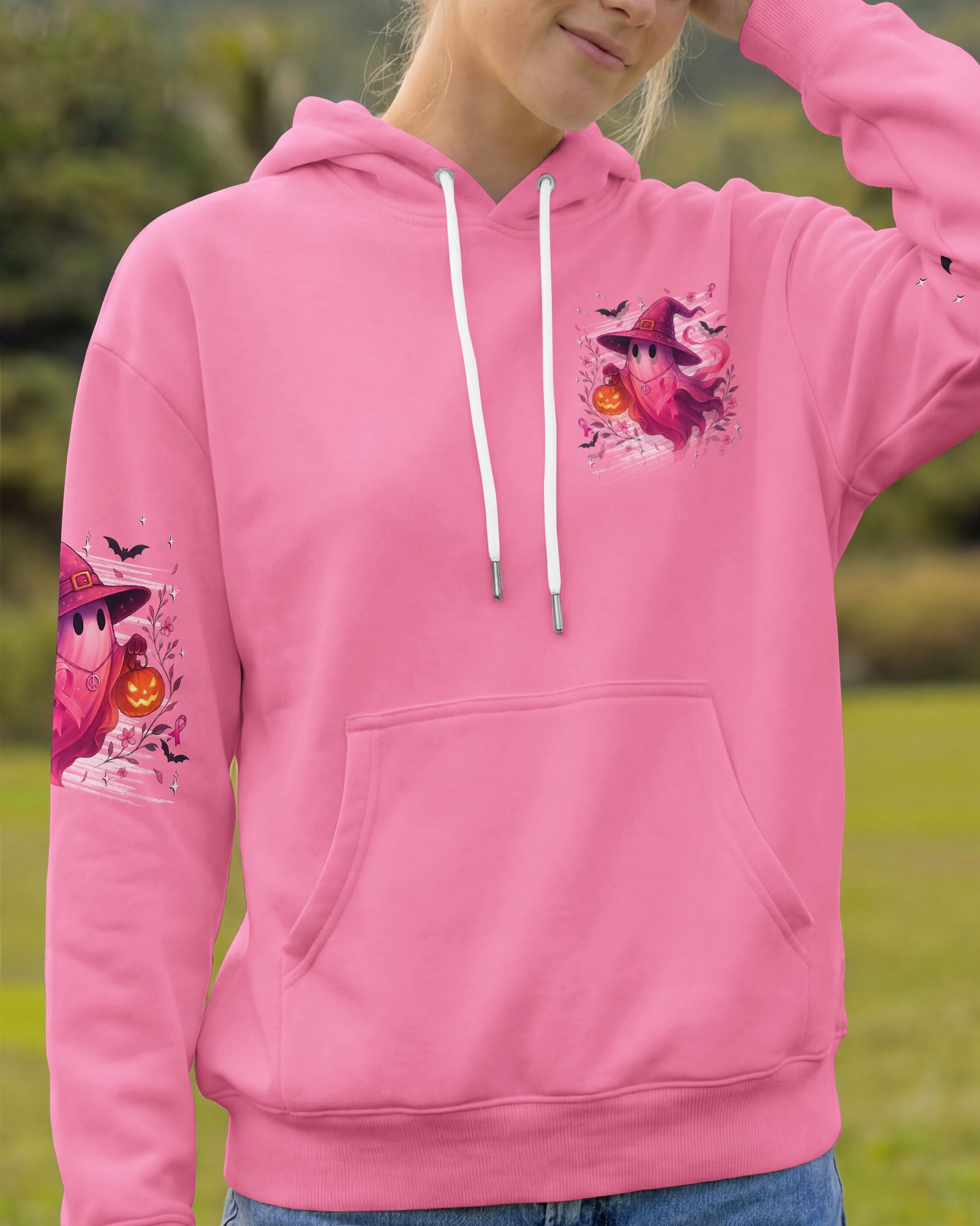 IN OCTOBER WE WEAR PINK HALLOWEEN BOO BREAST CANCER AWARENESS ALL OVER PRINT