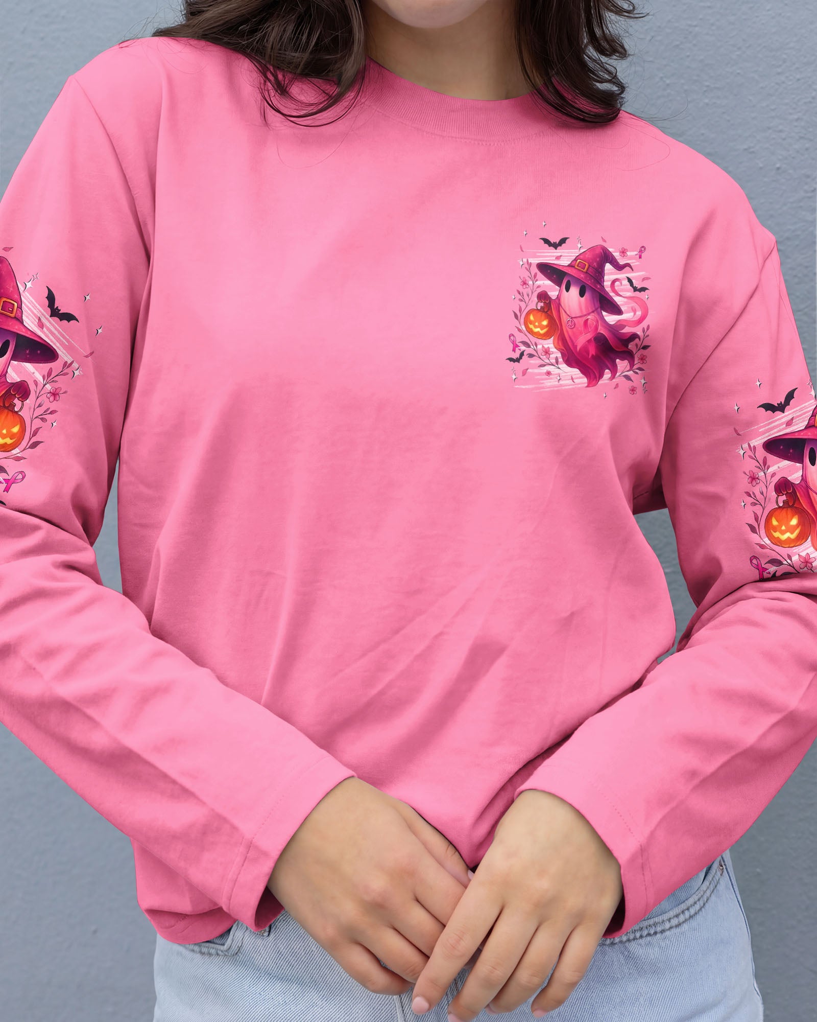 IN OCTOBER WE WEAR PINK HALLOWEEN BOO BREAST CANCER AWARENESS ALL OVER PRINT