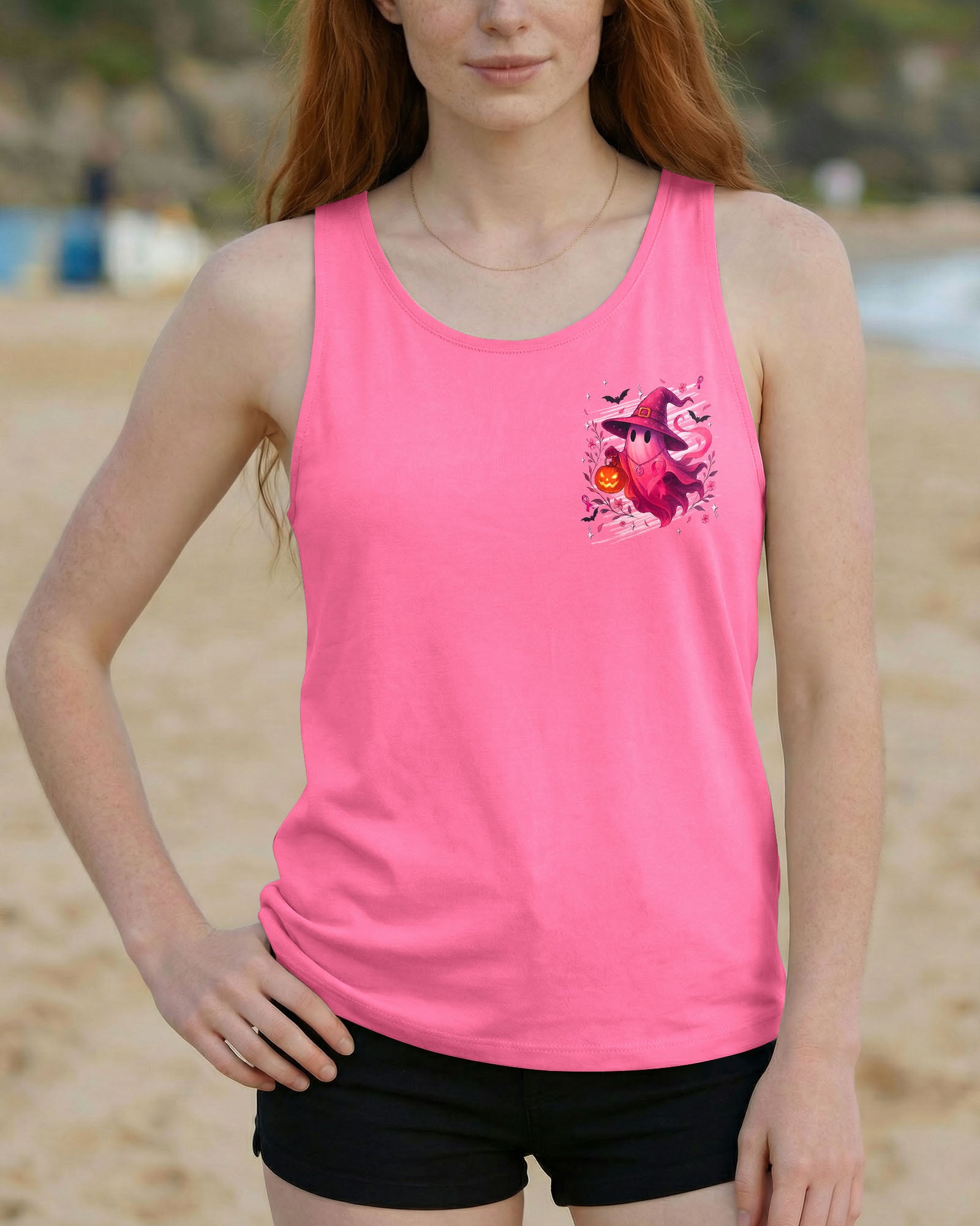 IN OCTOBER WE WEAR PINK HALLOWEEN BOO BREAST CANCER AWARENESS ALL OVER PRINT
