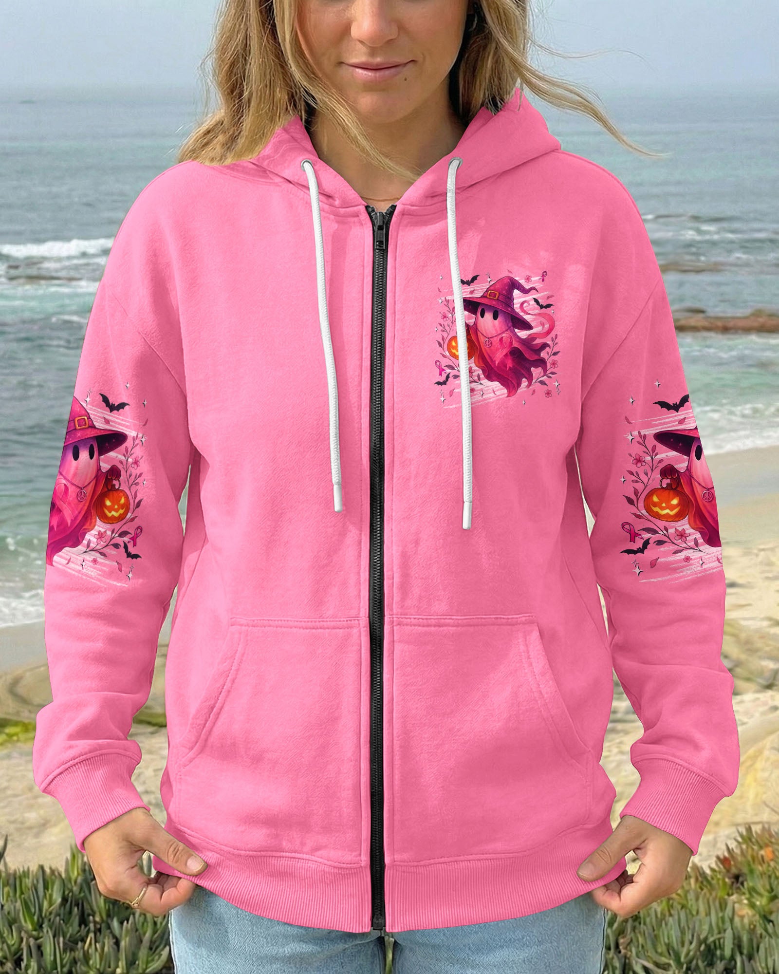 IN OCTOBER WE WEAR PINK HALLOWEEN BOO BREAST CANCER AWARENESS ALL OVER PRINT