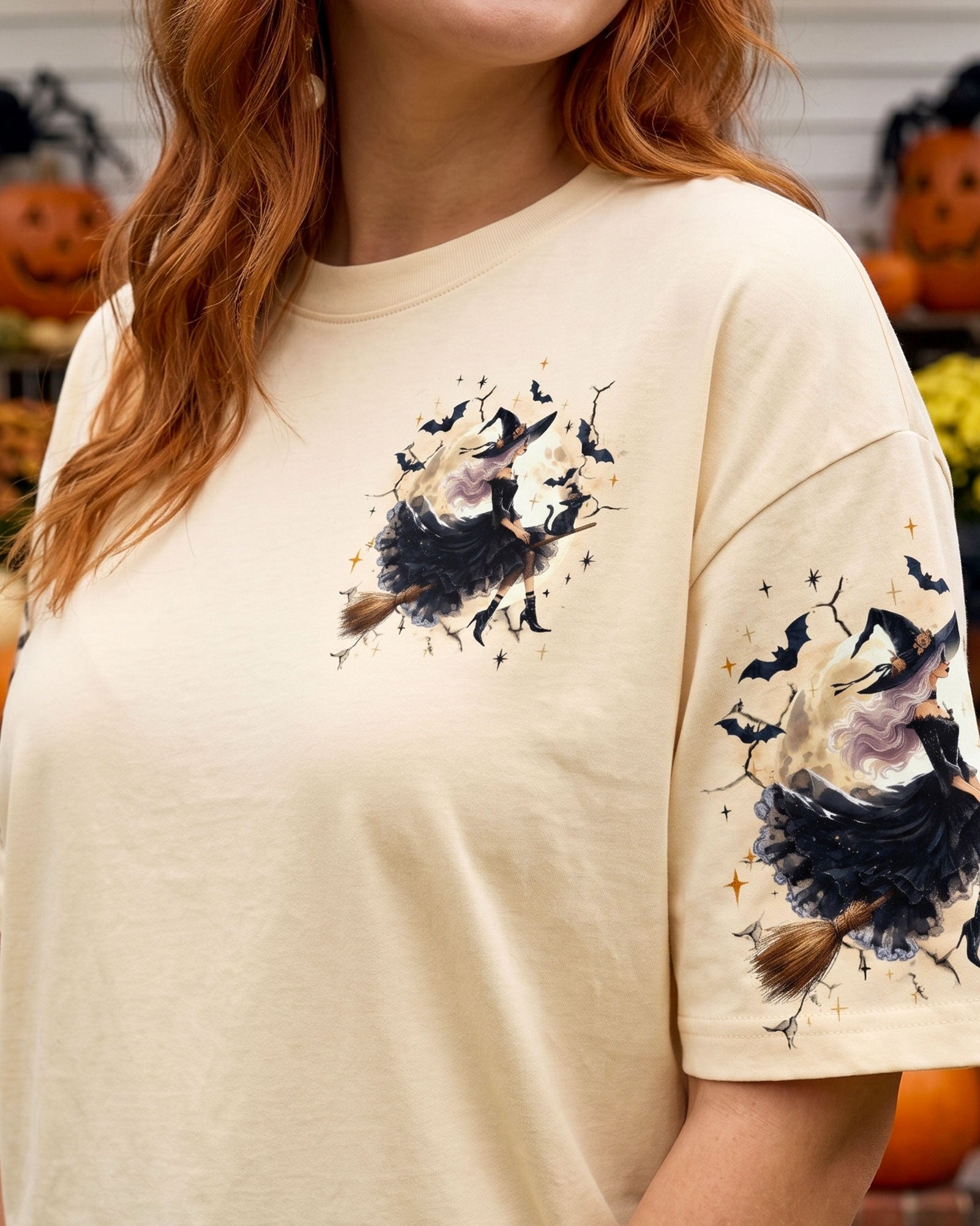 A WEE BIT WICKED HALLOWEEN WITCH ALL OVER PRINT