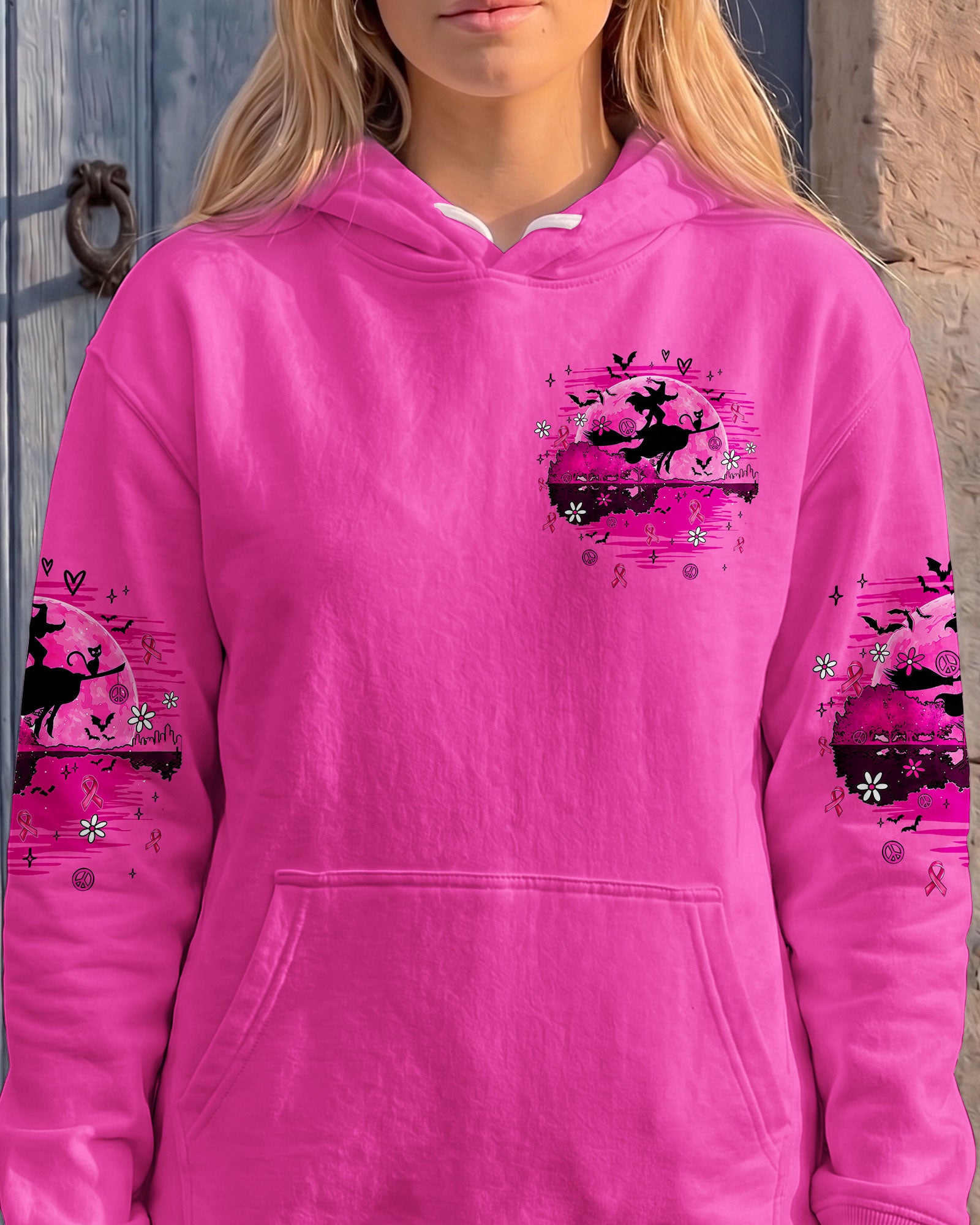 IN OCTOBER WE WEAR PINK HALLOWEEN BREAST CANCER AWARENESS ALL OVER PRINT