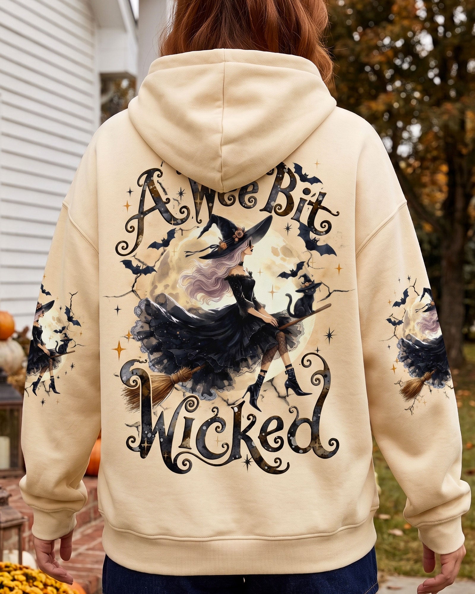 A WEE BIT WICKED HALLOWEEN WITCH ALL OVER PRINT