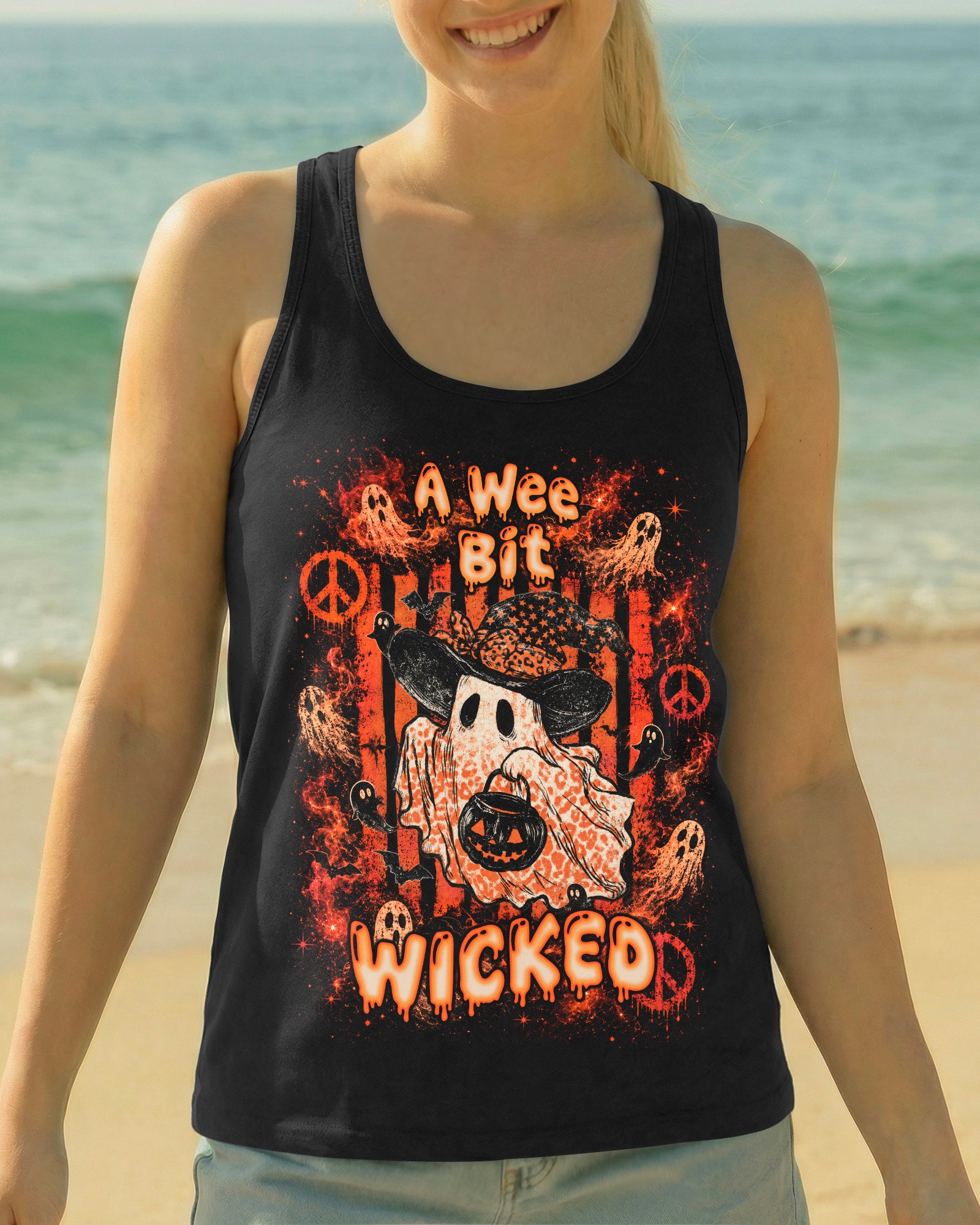 A WEE BIT WICKED WITCH BOO HALLOWEEN ALL OVER PRINT