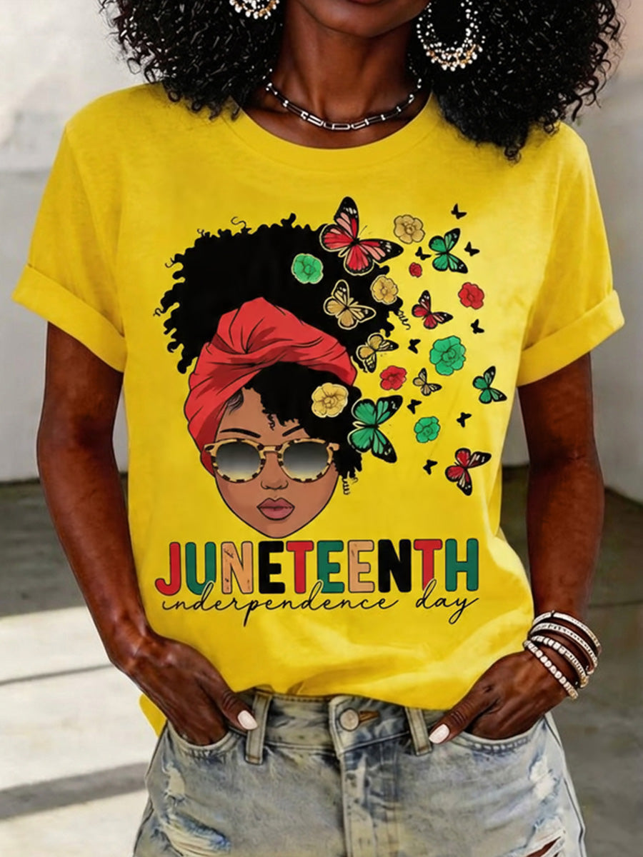 Women's Juneteenth Print Casual Tee