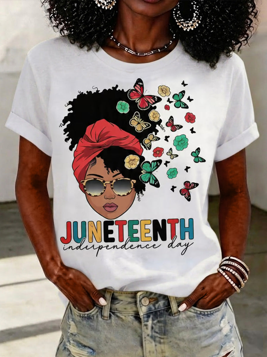 Women's Juneteenth Print Casual Tee